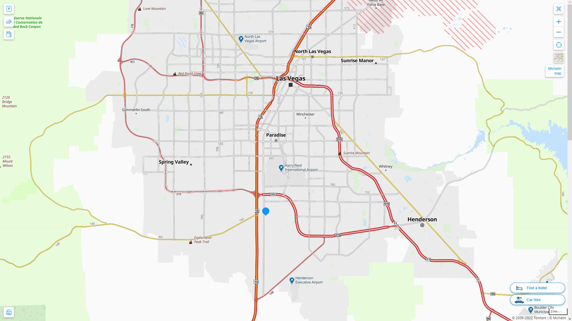 Enterprise Nevada Highway and Road Map